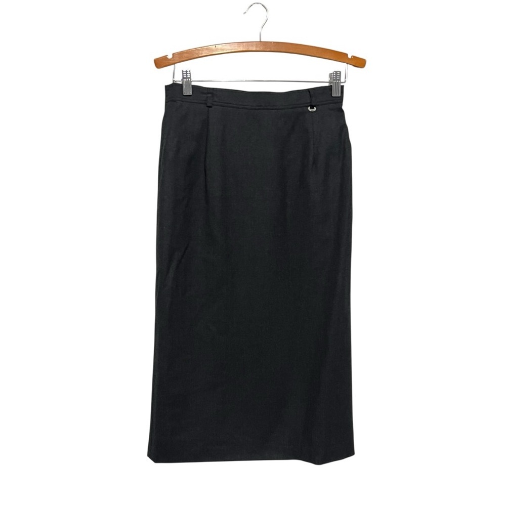 Gelco Gray Midi Skirt Woolmark Blend 36